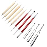 OZXNO 3 Pcs Leather Press Rubbing Tool Stainless Steel Modeling Embossing Spoon Carving Tools for Leather Craft DIY