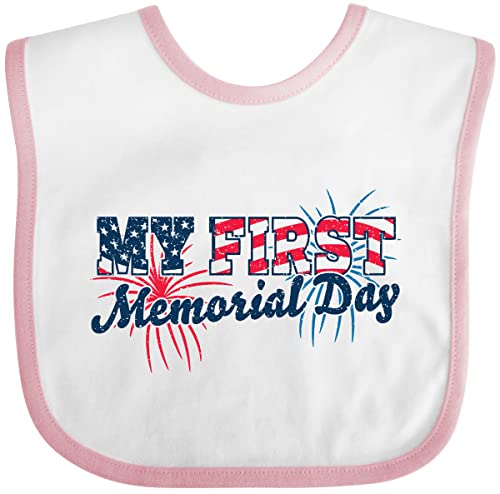 inktastic My First Memorial Day Grunge with Fireworks Baby Bib