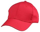 Blank Hat 6 Panel Cotton Twill Cap in Red