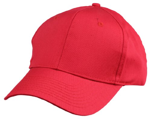 Plain Baseball Cap in Red