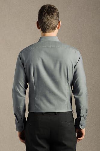 Image of Louis Philippe Men's Slim Fit Easy to Iron Everyday wear Premium Cotton Full Sleeve Solid Formal Shirt