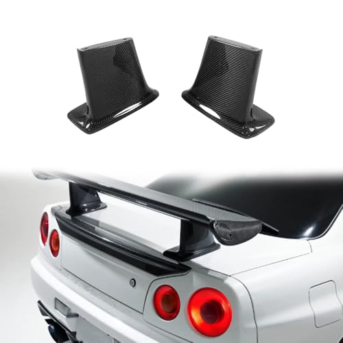 Kazento for Nissan Skyline R34 GTR GTT JUN Style High Spoiler Leg Stand Carbon Fiber