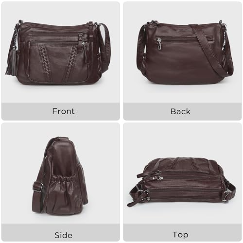Image of VOLGANIK ROCK Crossbody Bag for Women with Tassel Ladies Soft PU leather Purses and Handbag Pocketbooks