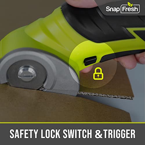 Cordless Electric Scissors, Snapfresh 4V Electric Mini Cutter, Rotary Cutter For Fabric And Cloth, Carpet And Cardboard Cutter With A Replacement Blade #TOP4
