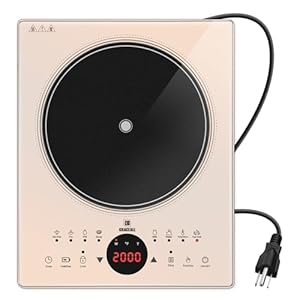 Single Burner Induction Cooktop, 2000W Portable Electric Stove for Cooking, Induction Cooker with Silent Control Function, 110V Plug in Electric Hot Plate for Induction-ready Cookware