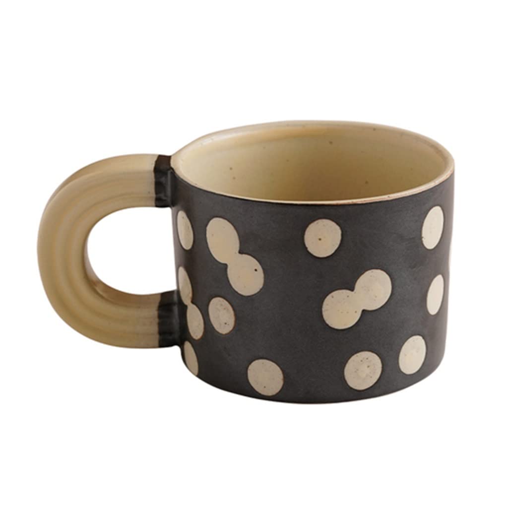 BBCBBZ kubki ceramiczne filiżanki do kawy estetyczna filiżanka do espresso kubek do herbaty naczynia do picia prezent na boże narodzenie filiżanki do herbaty (Argento)