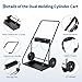 Heavy-Duty Dual Welding Cylinder Cart – Carbon Steel, 440 lb Capacity, 10