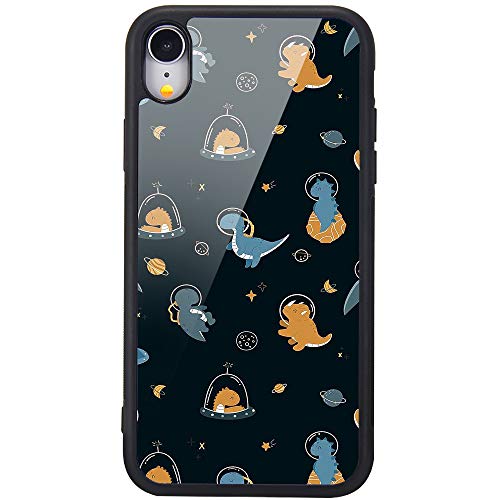MAYCARI for iPhone X/iPhone Xs Case Cute Dinosaur Pattern Design Hard Back Case with Soft TPU Bumper for Girls Children Women Protective Phone Case for iPhone X/iPhone Xs