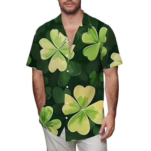 Generic - Chemises de bowling vintage boutonnées à manches courtes pour homme pour la Saint-Patrick, Vert 4 #3, 5XL