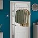 HOLDN’ STORAGE Over The Door Hanger - Door Rack Hangers for Clothes - Space Saving Designed for Bedroom & Bathroom - Ideal for Clothes & Towels - Drying Rack, Gray