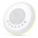 Produktbild Nachtlicht White Noise Machine Einschlafhilfe - Baby Kinder Erwachsene,Wiederaufladbare Batterie USB Kinder Lampe,4 Nachtlichtmodi,28 HiFi Schlaf Klang,Timer und Speicher,Einschlafhilfe Klangtherapie