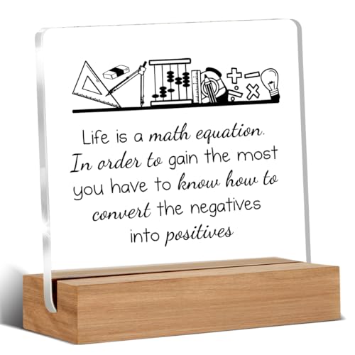 Math Teacher Gift for Women Men, Inspirational Math...