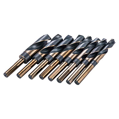 KATSU Reduced Shank HSS Drill Bits Set 8Pcs, 14-25mm Metric High Speed Steel Twist Drill Bits 1/2" Shank for Wood Metal Steel in Aluminum Case 12697005 7 KATSU Reduced Shank HSS Drill Bits Set 8Pcs, 14-25mm Metric High Speed Steel Twist Drill Bits 1/2" Shank for Wood Metal Steel in Aluminum Case 12697005 - Image 7