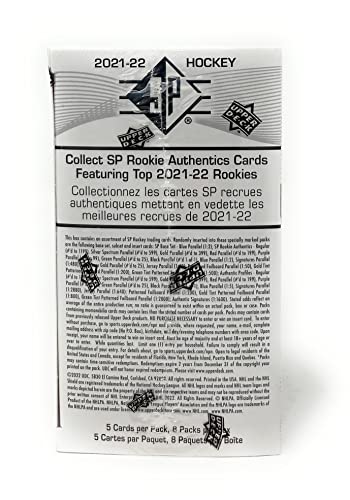 image for Upper Deck 2021-22 SP Hockey Card Blaster Box (8 Packs of Hockey Cards