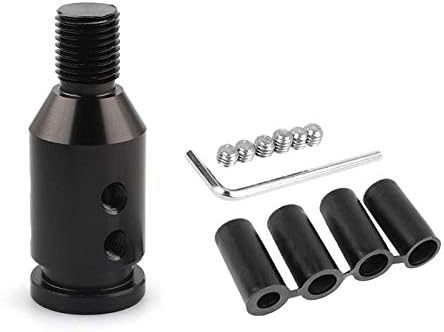 Pursuestar Black Universal Aluminum Shift Knob Adapter Retainer for 5 6 Speed Non Threaded Shifters BMW Mini M12X1.25