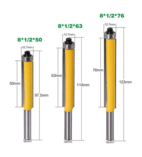 Meccion - Set di 3 punte per fresatura a filo, con...
