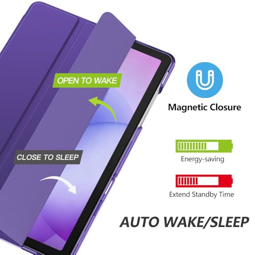Image of MoKo for Samsung Galaxy Tab A11 Plus / A11+ Case 11 Inch 2026, Galaxy Tab A9 Plus / A9+ Case 11 Inch 2024, Slim Stand Hard PC Translucent Back Shell Smart Cover, Auto Wake /Sleep, Deep Purple
