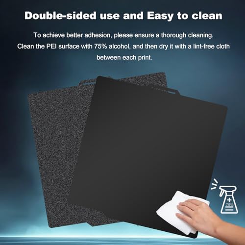 Image of 257x257mm Black Build Plate for Bambu Lab X1 /X2D /P1P /P1S /P2S /X1C /A1, Double Sided Textured PEI+Smooth PEI Flexible Spring Steel Platform Heated Printing Bed for Bambu Lab 3D Printer
