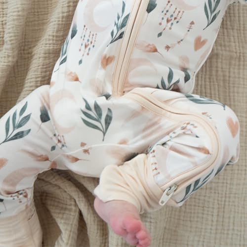 Image of ITSY BITSY BOUTIQUE Viscose Bamboo Baby Pajamas - Boys and Girls Footie Sleeper Convertible 2-Way Zipper Sleeper