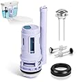 3-Inch Dual Flush Valve Replacement Kit for 2-Piece Toilets, Toilet Repair Kit Inside Tank with Push Button, Gasket & Bolts,Compatible with Glacier Bay, Kohler, American Standard, and Toto