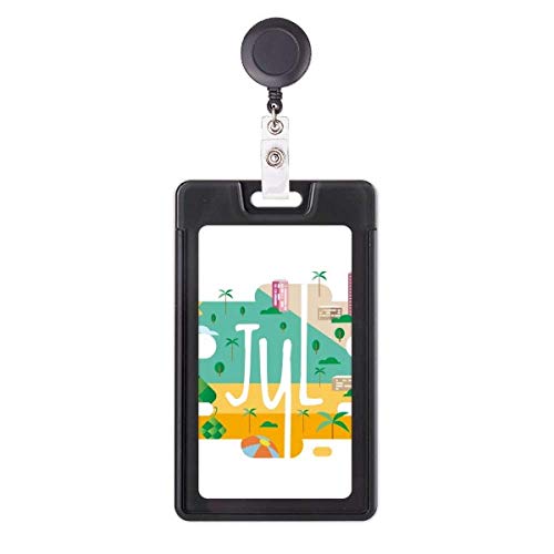Étui rétractable pour badge juillet avec cordon extensible robuste