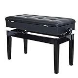 Adecuado para 2 persona - Con la medición de 75x33x56cm, este banco del piano con capacidad para dos personas en posición cómoda.