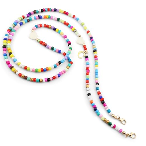 Chaîne de lunettes de soleil colorée initiale et cordon tendance pour lecture - 5