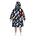 XMNYGJ Cartoon Games Pattern Wearable Blanket Hoodie for Kids Oversized Print Sweatshirt Blanket With Pocket Hooded Warm Teen Wearable Blankets, One Size Fits All, Gifts for Kids, Boys, Girls