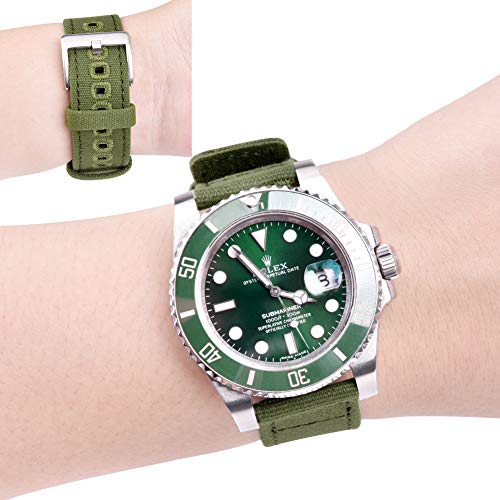 Image of Ritche Christmas Gift Canvas Vintage Quick Release Watch Band 18mm 20mm 22mm 24mm Replacement Watch Straps for Men Women, White Elephant Gifts, Stocking Stuffers for Men, Father's Day gifts