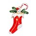 Demarkt Moda Personalidad Broches Papá Noel Broches de Navidad Broches Broche Mujer Rhinestone Cubierto Calcetines de Navidad Merry Christmas