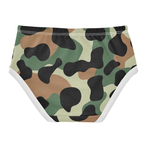 Cotton Toddler Underwear Floral Camouflage Green Brown Black Little Girl Panties Aesthetic Briefs Underpants 2t2