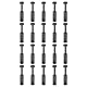 PATIKIL 1/4 Zoll Push-to-Connect-Anschlussstecker, 10er-Pack Pneumatische Luftanschlussstecker Kappe Stil Blindstopfen für Luft und Wasser