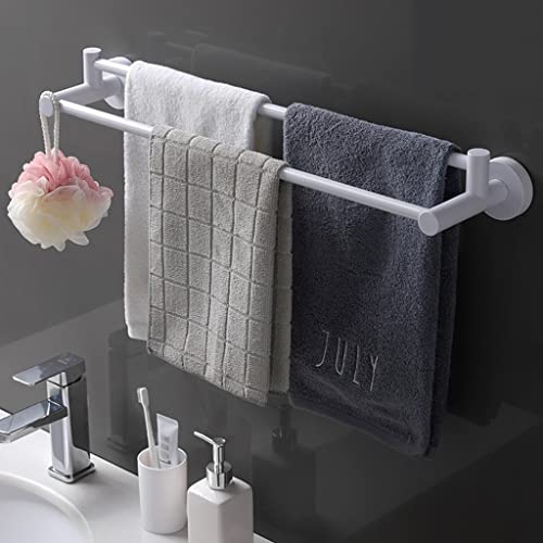 Porte-serviettes à double tige blanche à ventouse pour la salle de bains moderne - 7