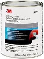3M 05801 Lightweight Body Filler, 1 Gallon Can - Blue/Gray Paste for Easy Auto Repairs & Sanding
