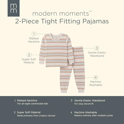 Image of Modern Moments by Gerber Baby Hacci Snug Fit 2 Piece Pajama Set