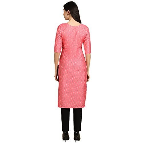 Image of Pinkmint Women's Crepe Floral Regular Kurta