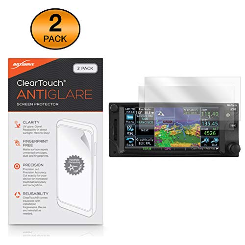 BoxWave Screen Protector Compatible with Garmin GTN 650 - ClearTouch Anti-Glare (2-Pack), Anti-Fingerprint Matte Film Skin