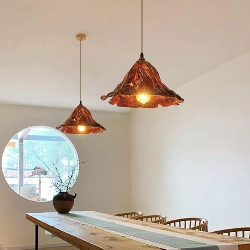 Lustre suspension feuille résine XJBTBA compatible restaurant et loft - 3