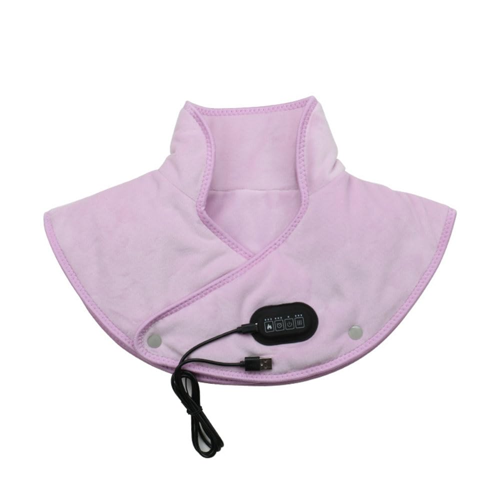 Almohadilla térmica para cuello y hombros con batería de 5000 mAh, 3 niveles de calefacción para hombro, cuello, espalda, alivio del dolor, almohadilla térmica para hombres, mujeres, personas mayores