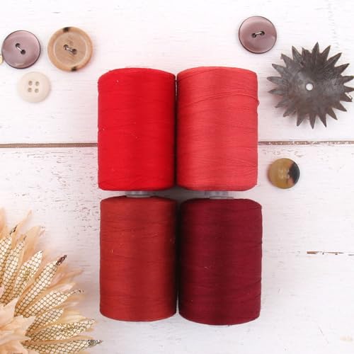 Set de hilo de algodón para acolchado 4 tonos rojos miniatura 1