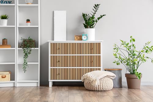 Papel pintado de láminas de madera autoadhesivo 100x50 cm Wallfluent mate para muebles 3