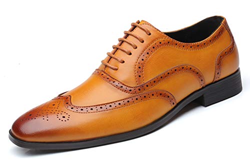 Mens Brogue Oxford, Lace-up Wingtip Dress Shoes,Formal Lace Up Shoes for Men2