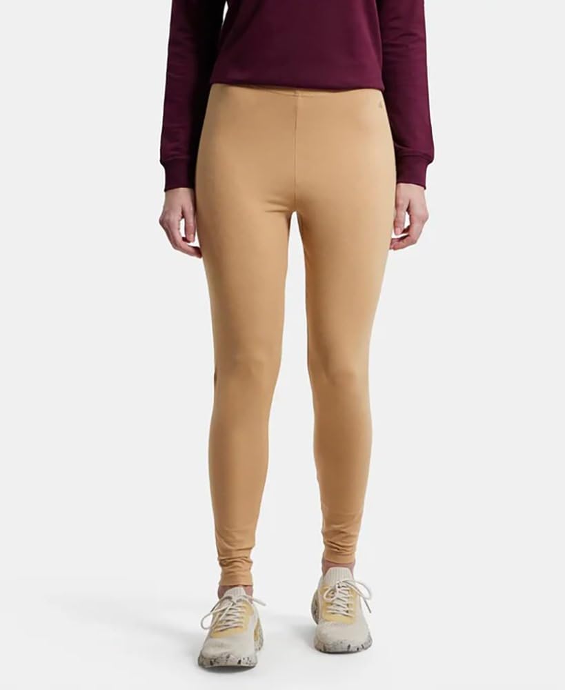 Womens Combed Cotton Full Length Regular Fit Casual Wear Leggings | Leggings | Pant – Pack of 1-image-34