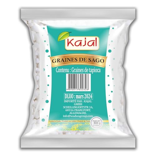 Kajal Sago Tapioka Perlen/Bubbel Tea Perlen/Boba Perle/Tapiokaperlen 1 x 500g