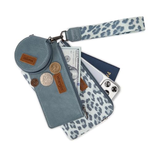 Image of Montana West X Wrangler Keychain Wallets for Women Dual Pouch Wristlet