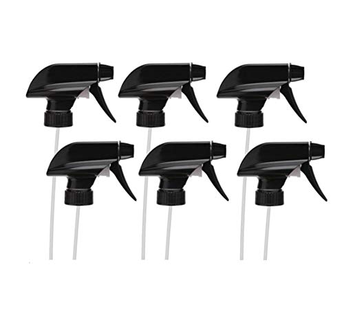 ericotry Lot de 6 buses de pulvérisation noires pour pulvérisateur de rechange en plastique pour bouteille 28/410 8 oz/453,6 g en verre ou en plastique