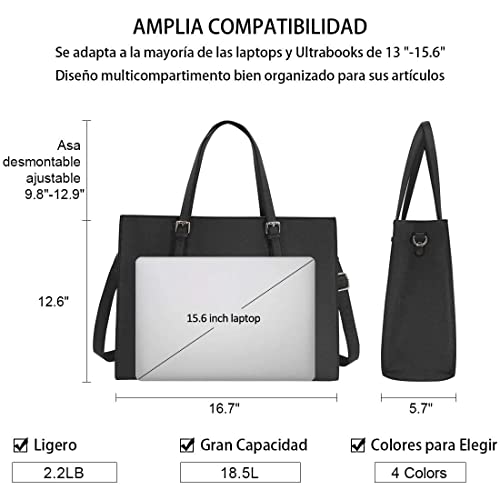 Bolsas femininas Sacola Feminina Couro Leve À Prova D 'Água 15,6 Polegadas Bolsa Para Computador Es
