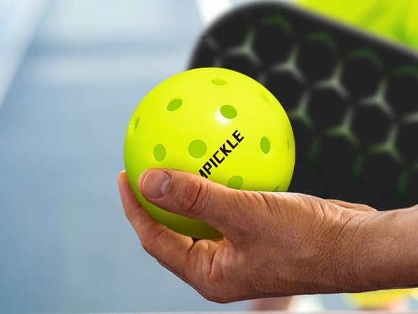 Image of Pickleball Balls，Withstands up to 1000 impacts， Crack-Resistant，40 Holes Outdoor Pickle Balls Set USAPA Official Standard，Pickle Ball for Tournament Play，3 Pack /6Pack /12Pack (3 Count)
