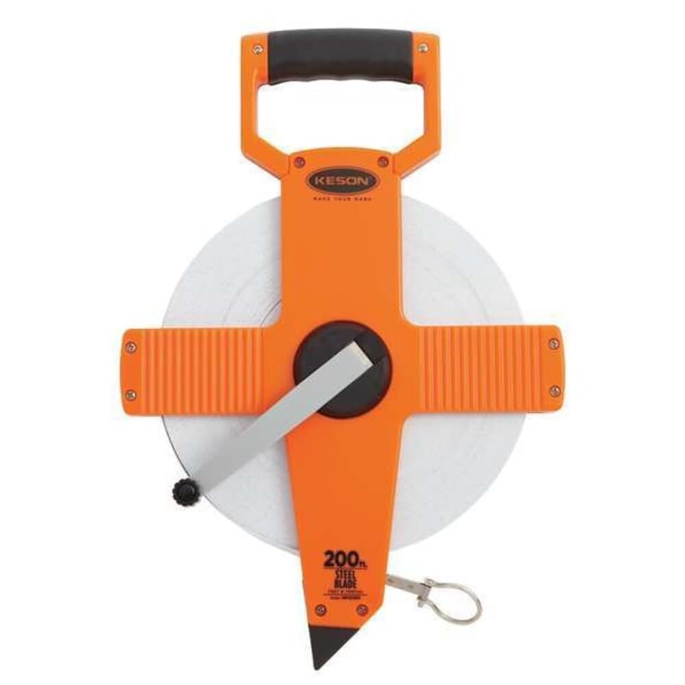 KESON NR10-200 - [#]Perma-Clad 3/8 X 200' NYLON-REENFORCED STEEL OPEN REEL TAPE, 10ths & 100ths"