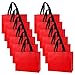 GLAITC Sac de Courses Reutilisable, 12 pièces Sac d'épicerie Sacs à provisions Non tissés avec poignée Sac Pliable pour Les Femmes Anniversaire Fête de Mariage de Noël Red